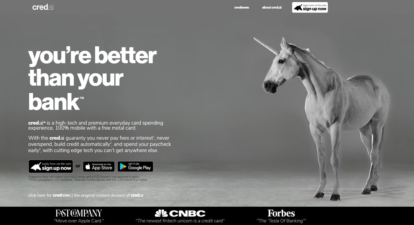Cred.ai homepage
