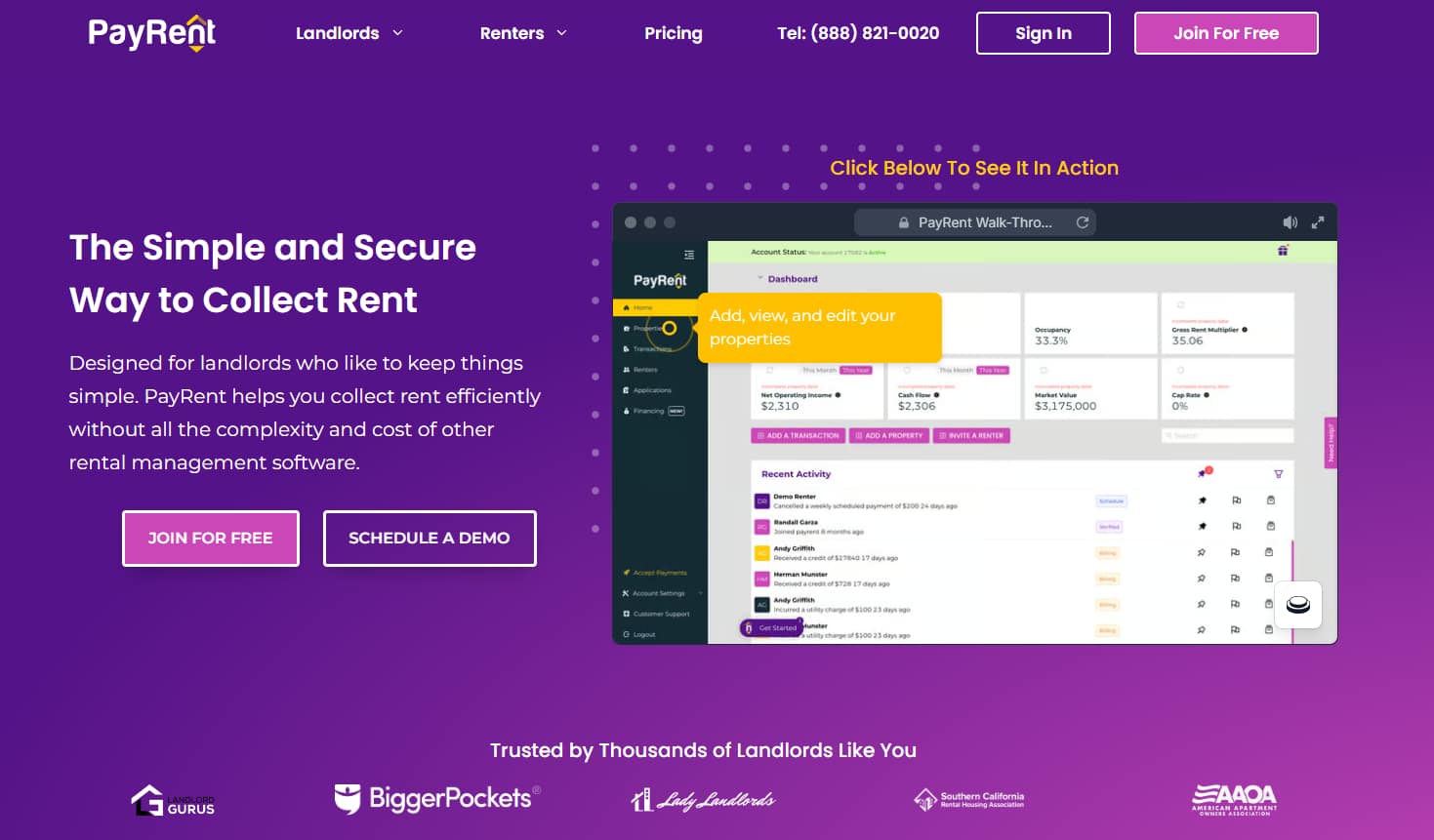How to pay rent online: PayRent - homepage