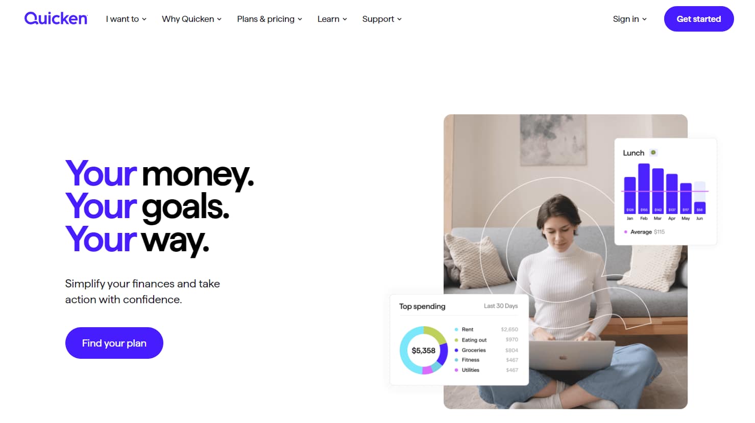 Quicken homepage