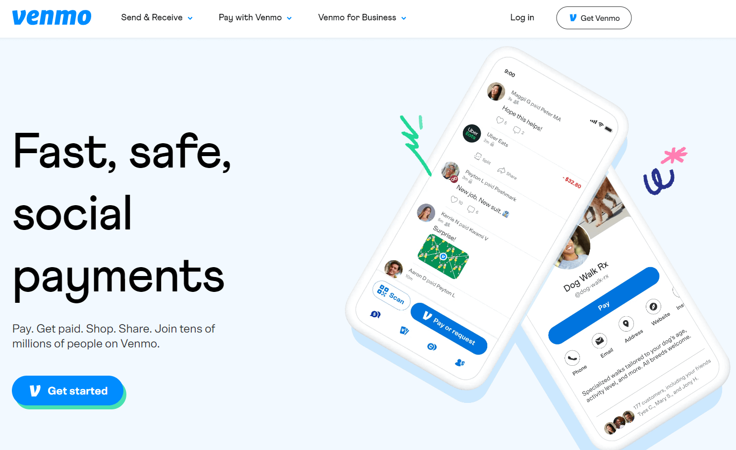 Venmo homepage