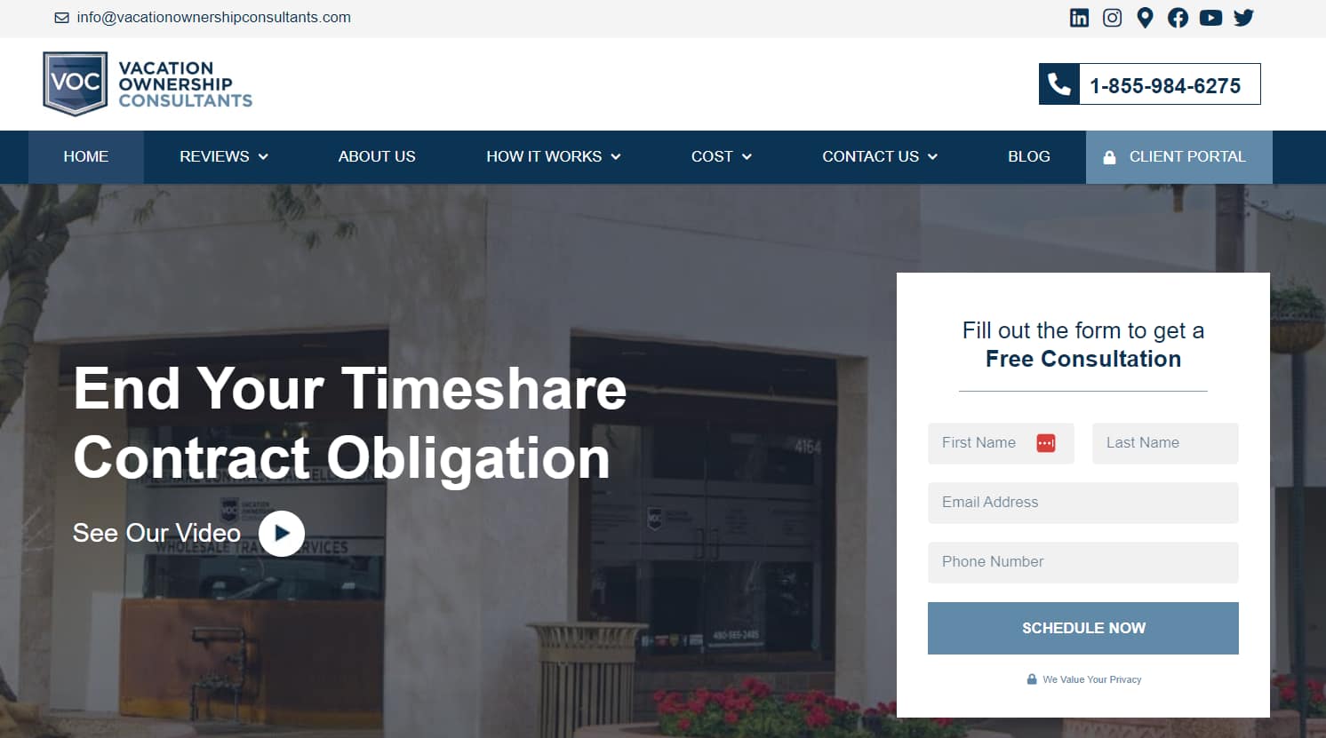 Vacation Ownership Consultants homepage