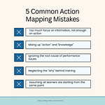 Five common action mapping mistakes new IDs tend to make.