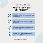 Instructional design pre-interview checklist