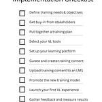 Checklist on how to implement a VL training model in your organization.