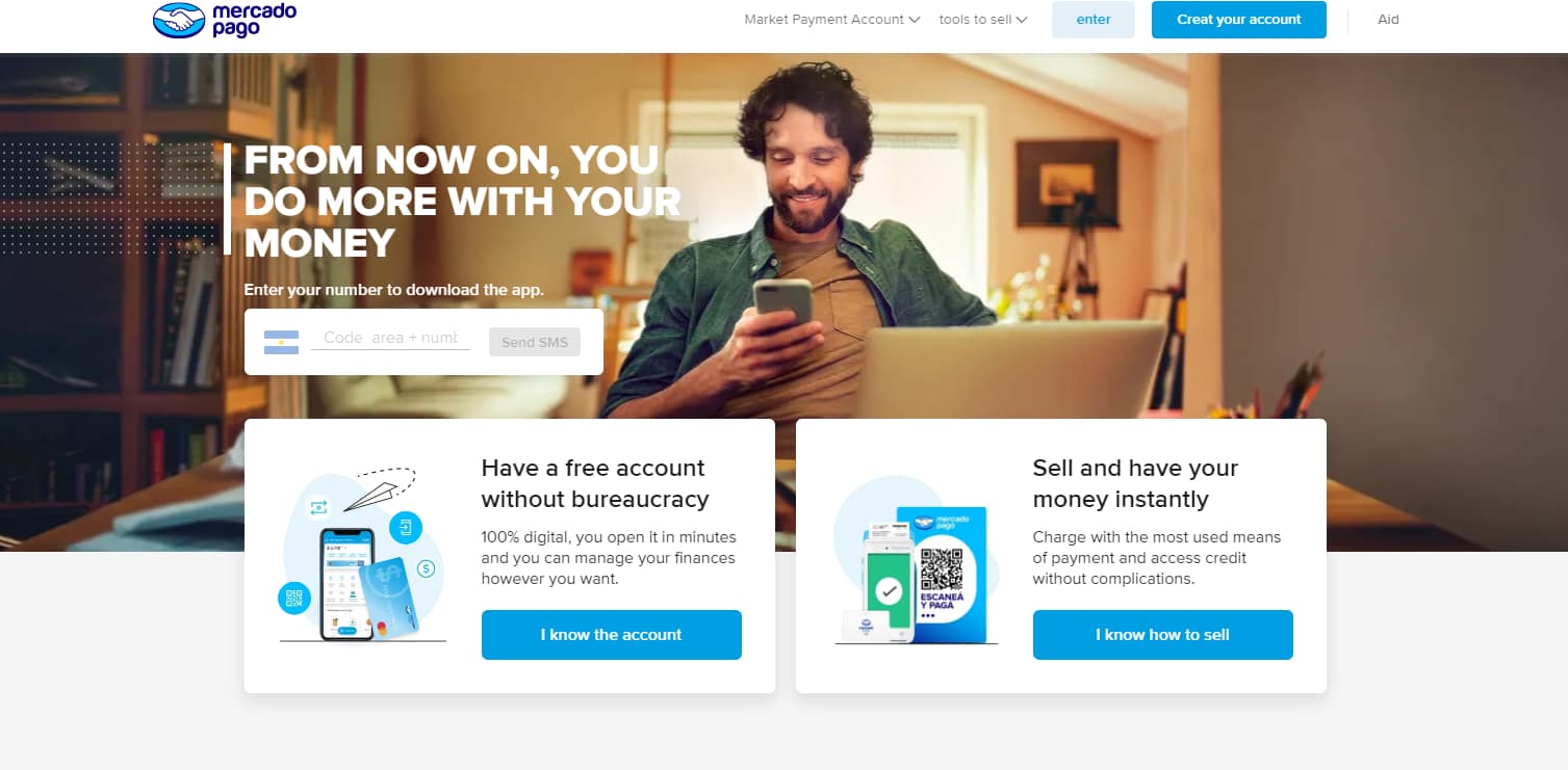 Mercado Pago homepage