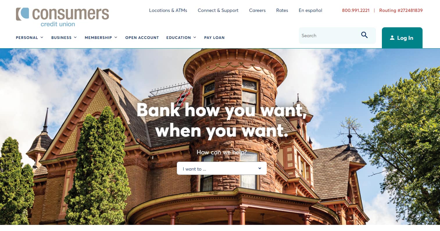 Consumers Credit Union Homepage