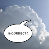 Voice descends from clouds saying "Incorrect!"