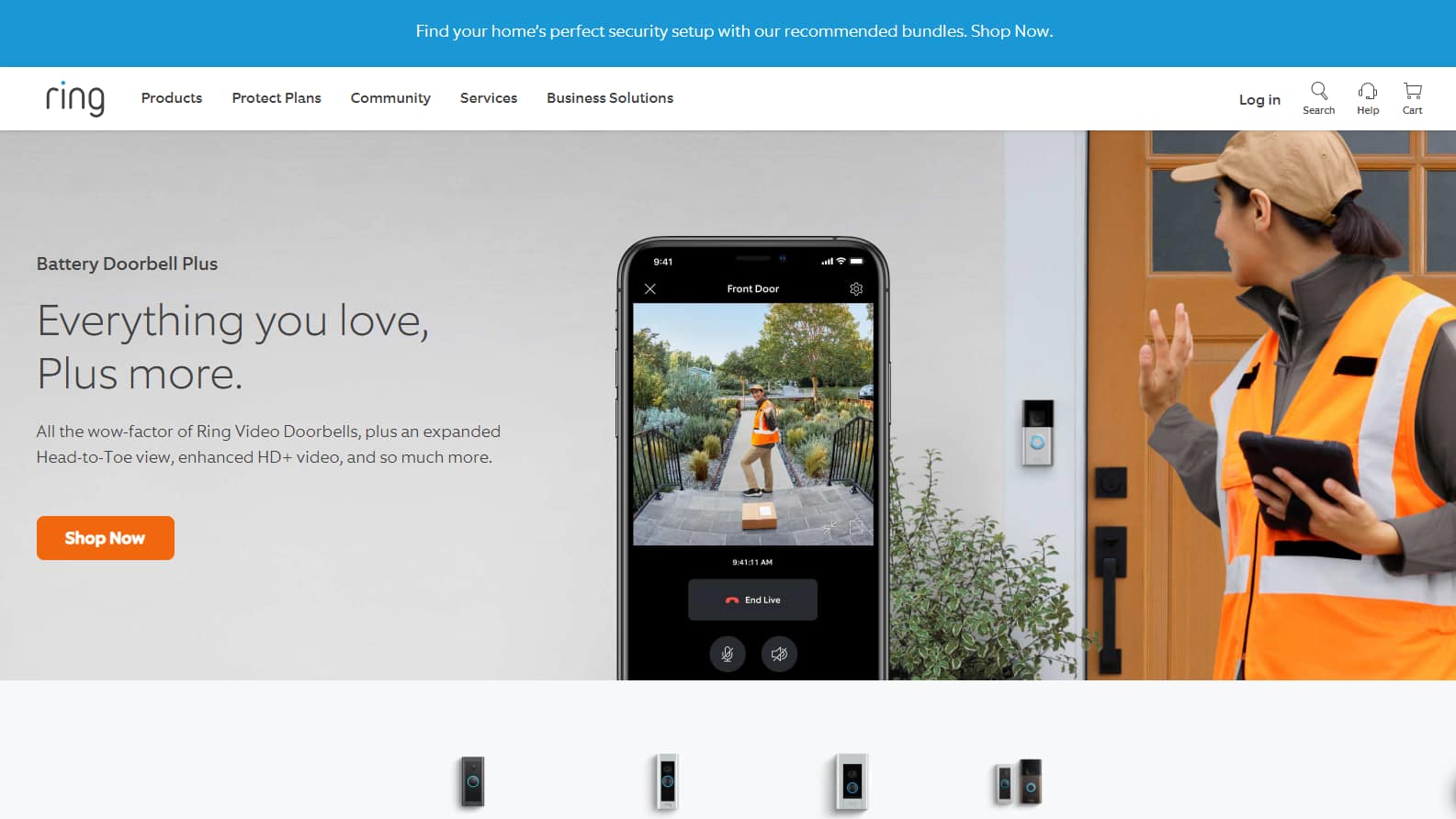 Best Shark Tank Products: Ring homepage