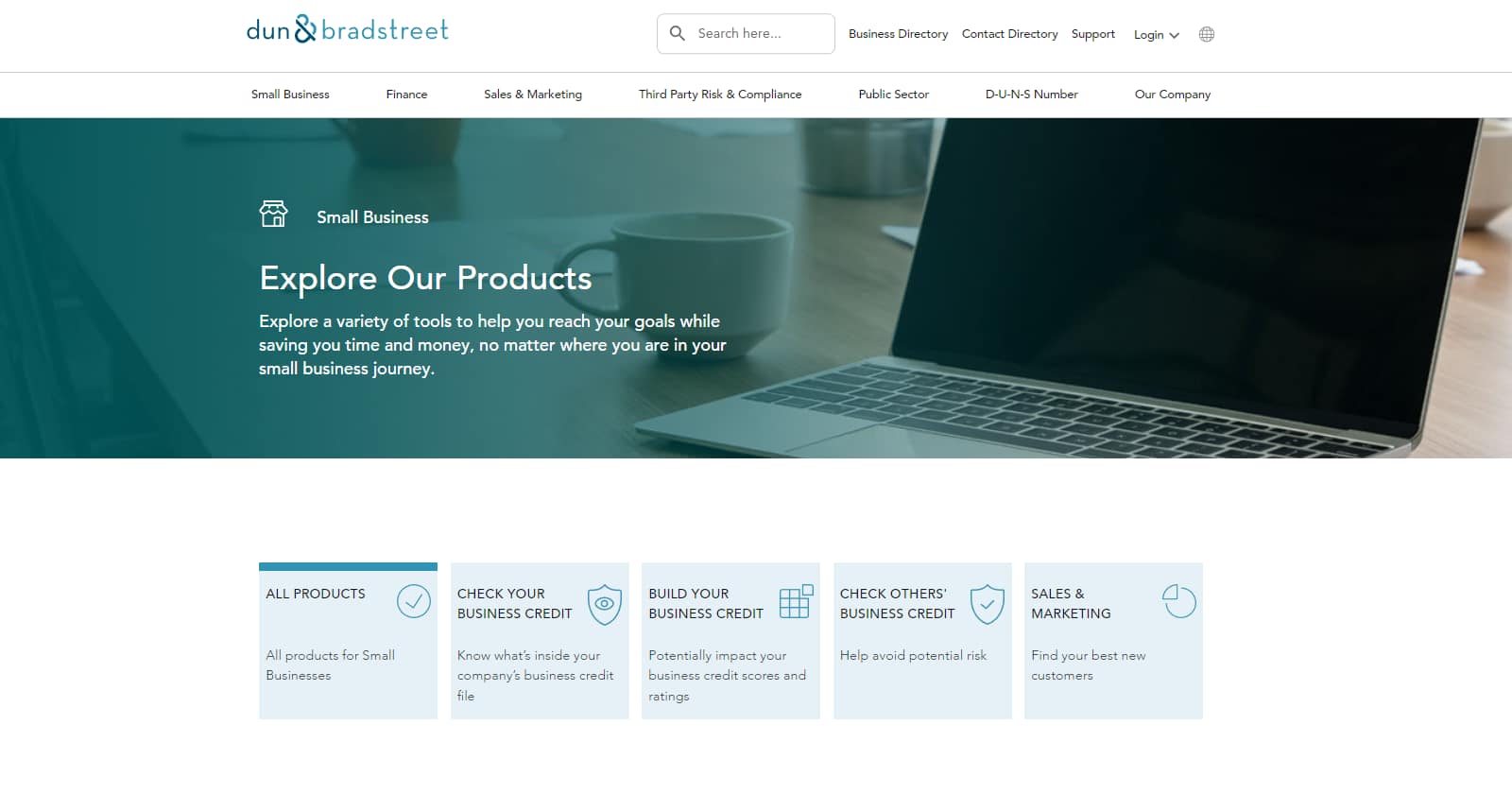 Dun & Bradstreet homepage