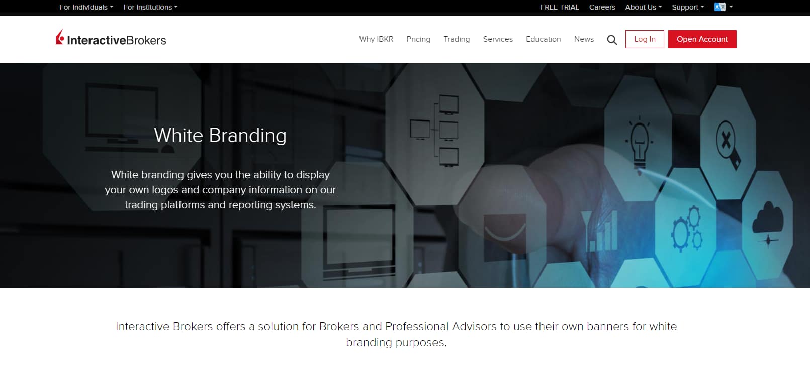 Interactive Brookers homepage