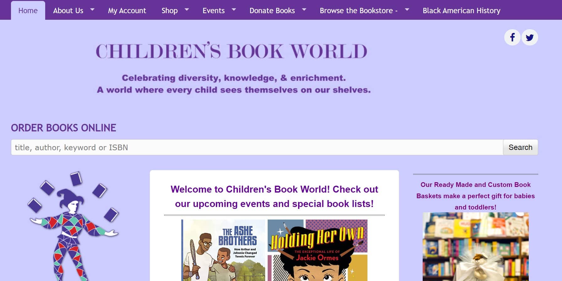 Children's Book World homepage