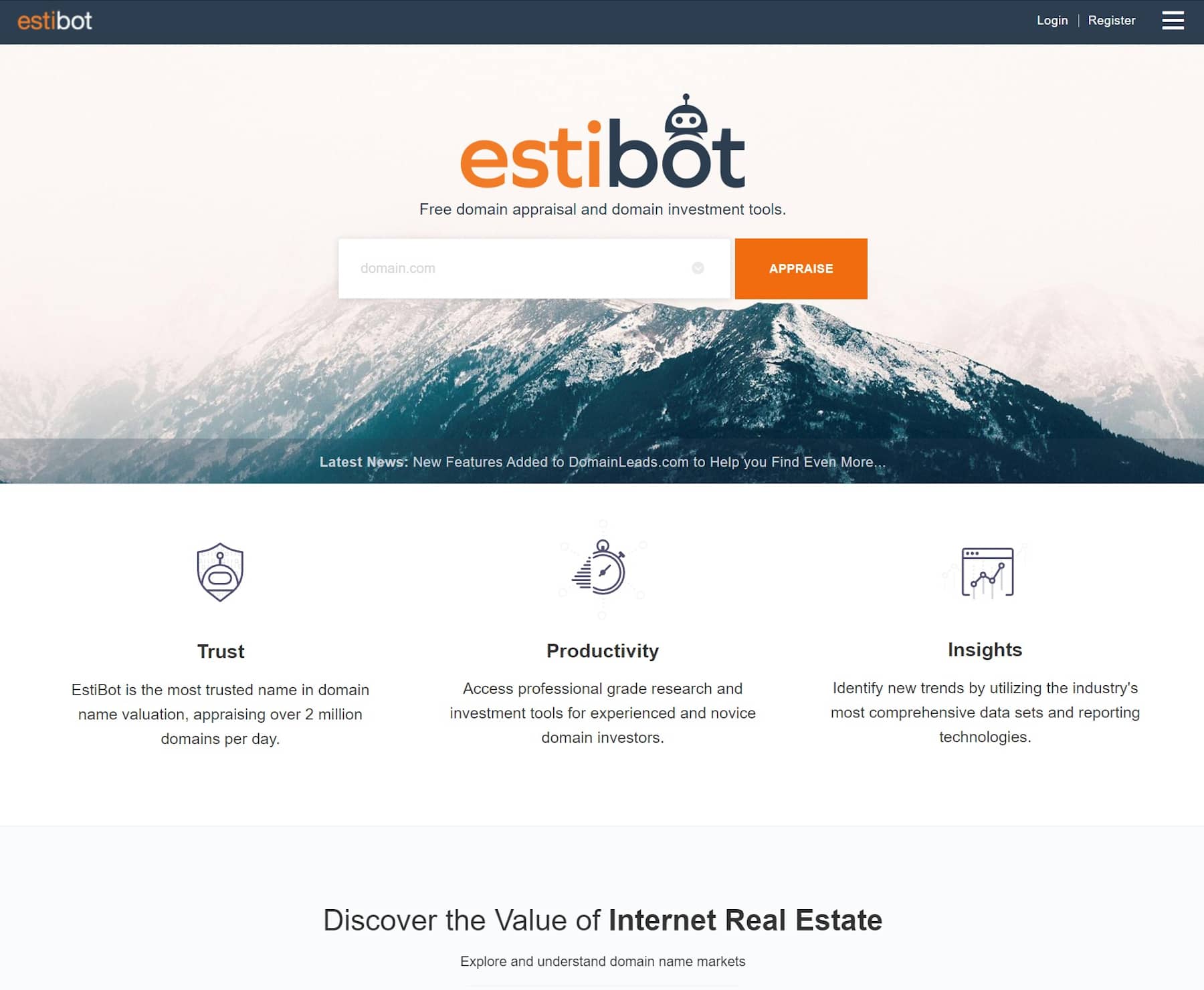 Domain appraisal godaddy and other tools