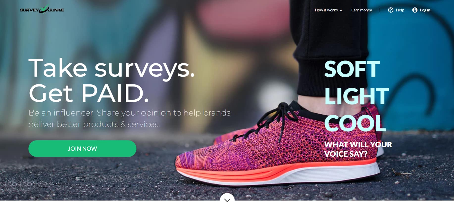 Money-Making Apps: SurveyJunkie - homepage