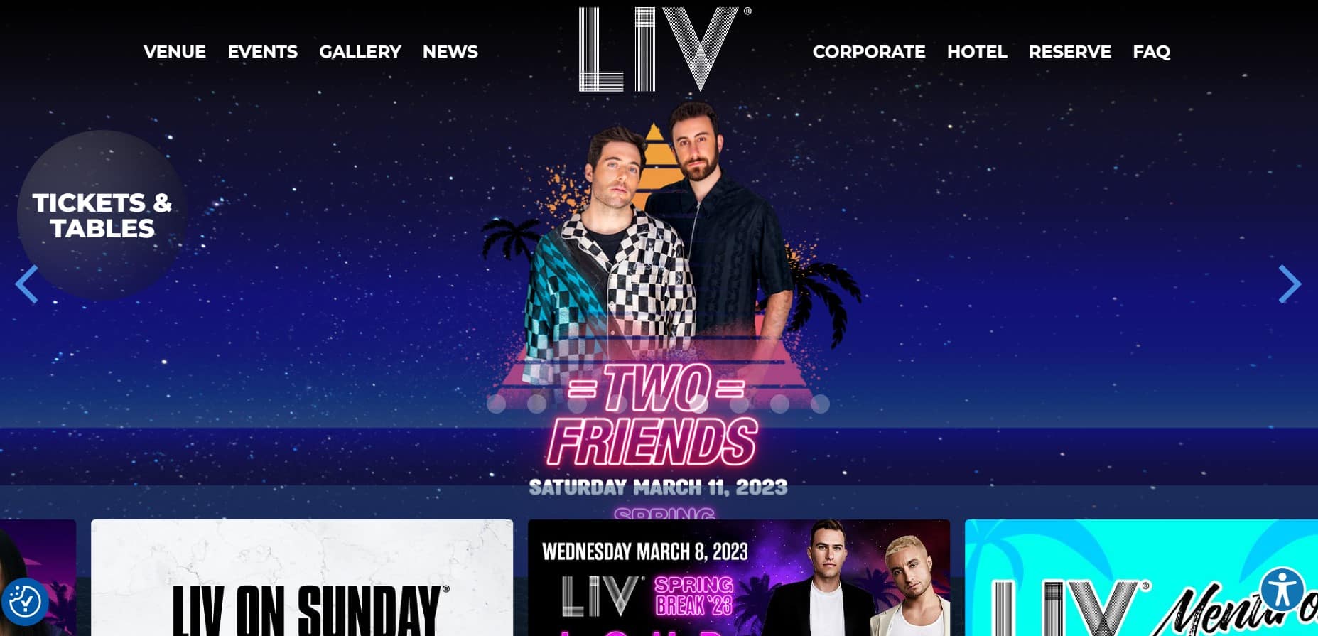 LIV homepage