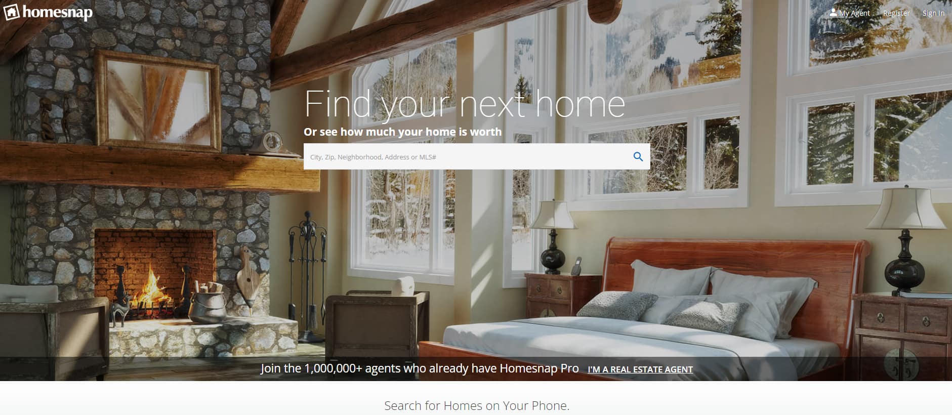 Homesnap homepage