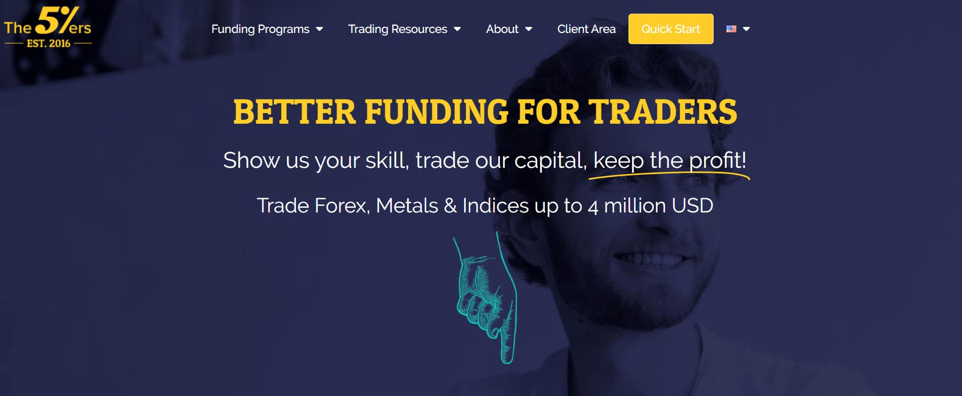 The 5%ers homepage