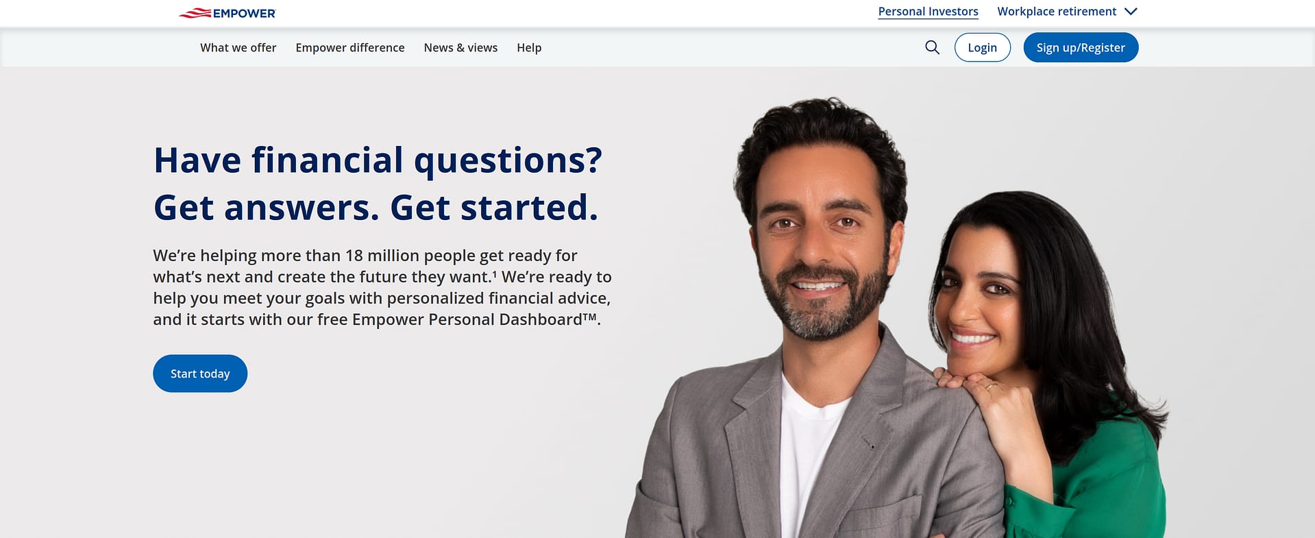 Empower homepage
