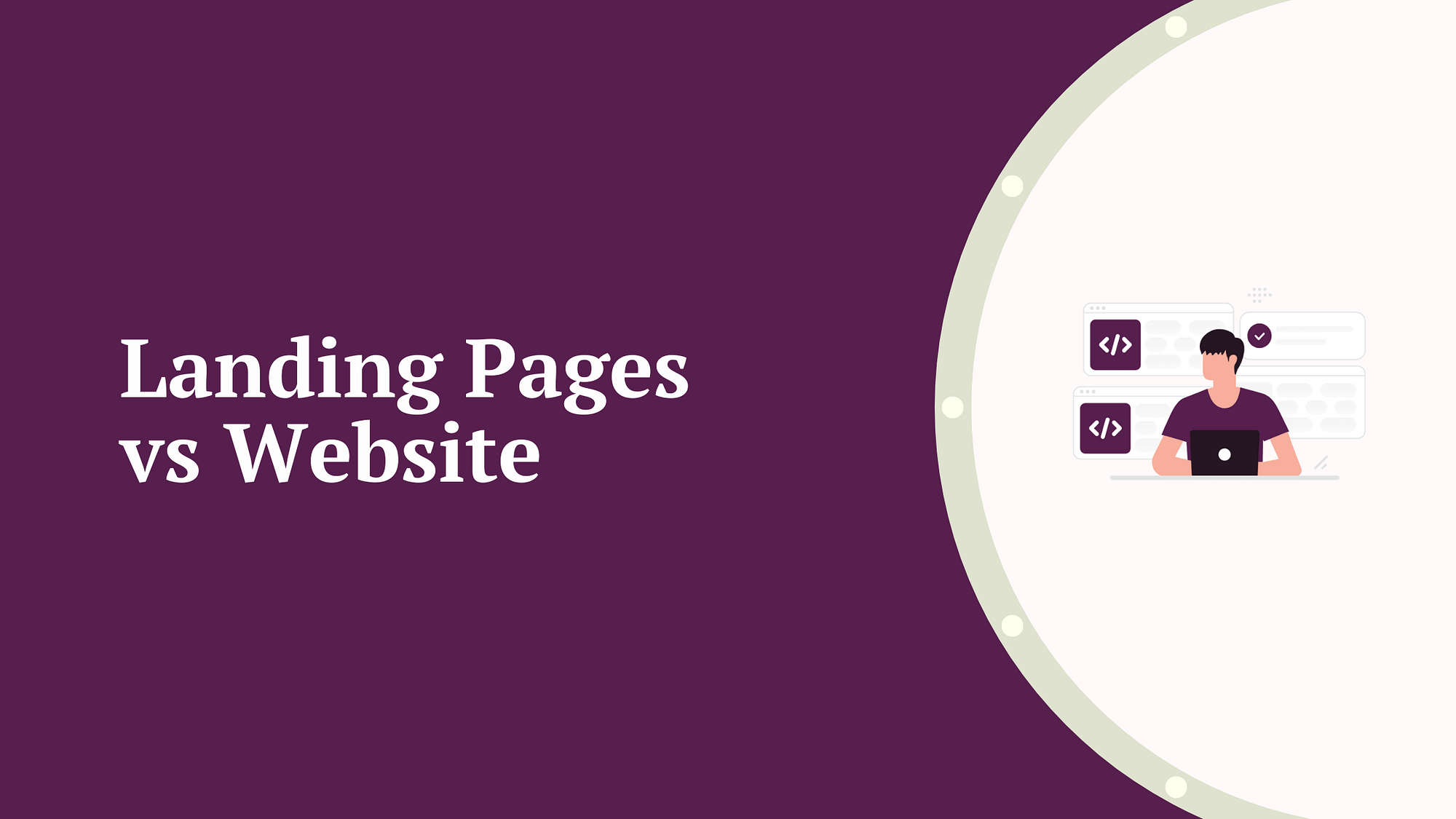landing pages vs website
