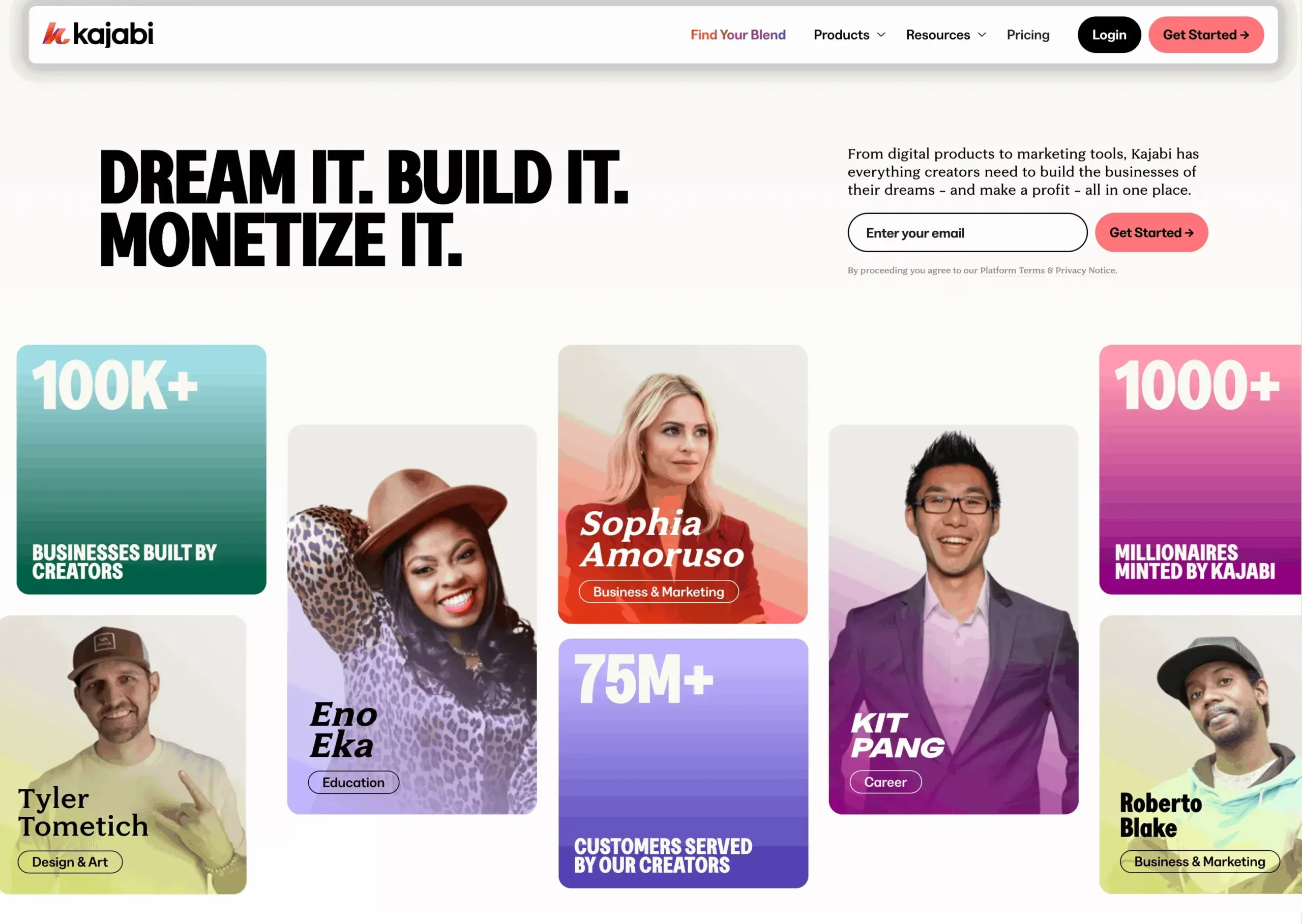 Kajabi homepage.