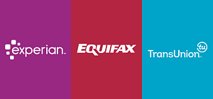 what-are-credit-bureaus Logos of the big three credit bureaus: Experian, Equifax and TransUnion