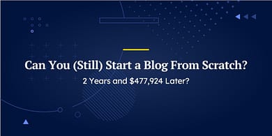 Start a blog from scratch
