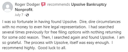 Upsolve Positive Facebook Review