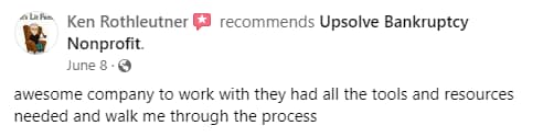 Upsolve Positive Facebook Review