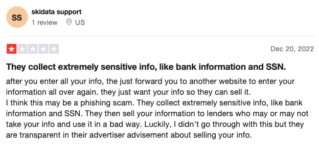 BadCreditLoans negative customer review