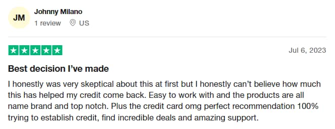 Perpay positive customer review