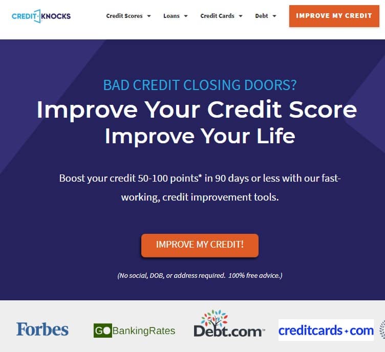 CreditKnocks home page
