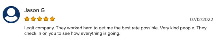 Positive customer review of BillTrim on BBB