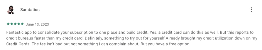 Grow Credit positive customer review